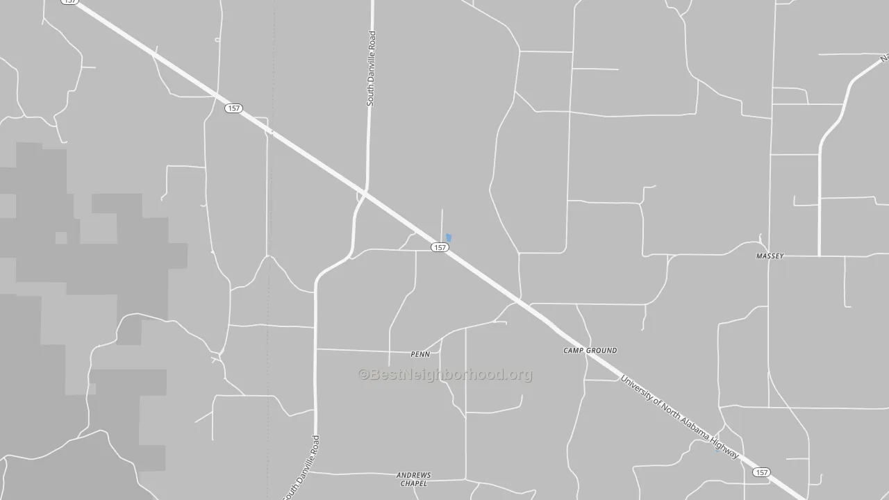 Bike Grade map of Penn, AL