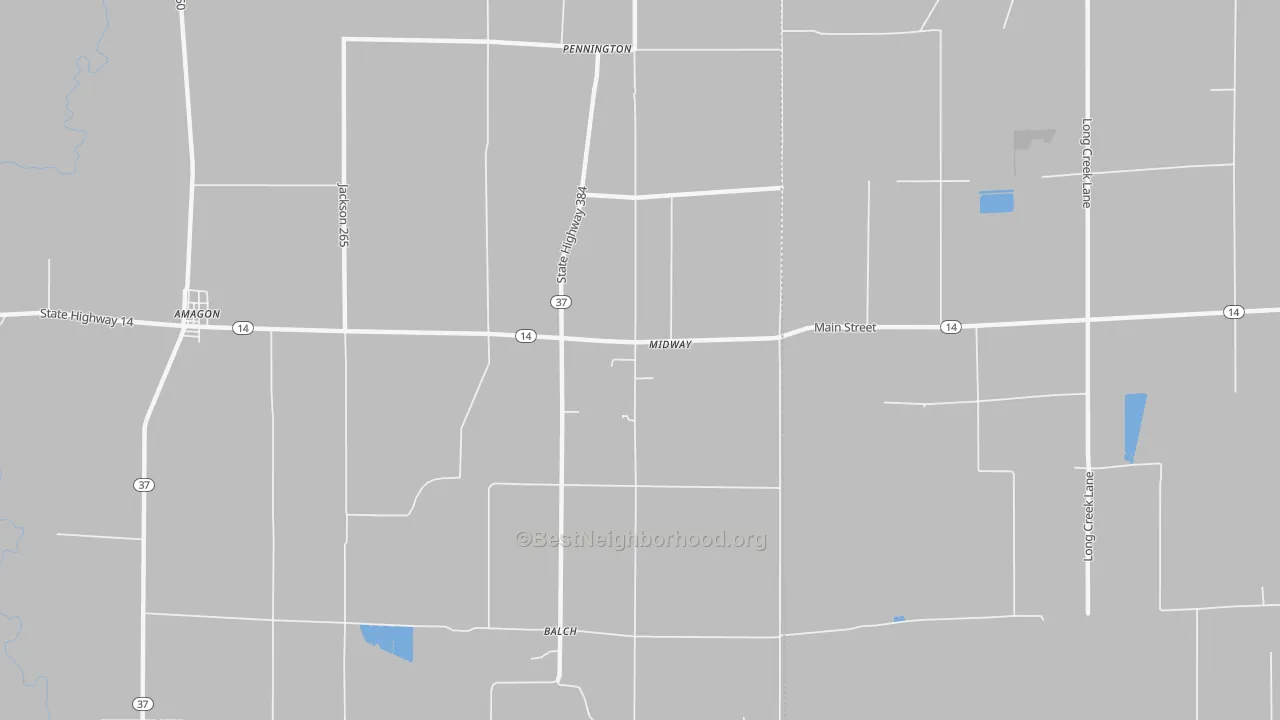 Bike Grade map of Pennington, AR