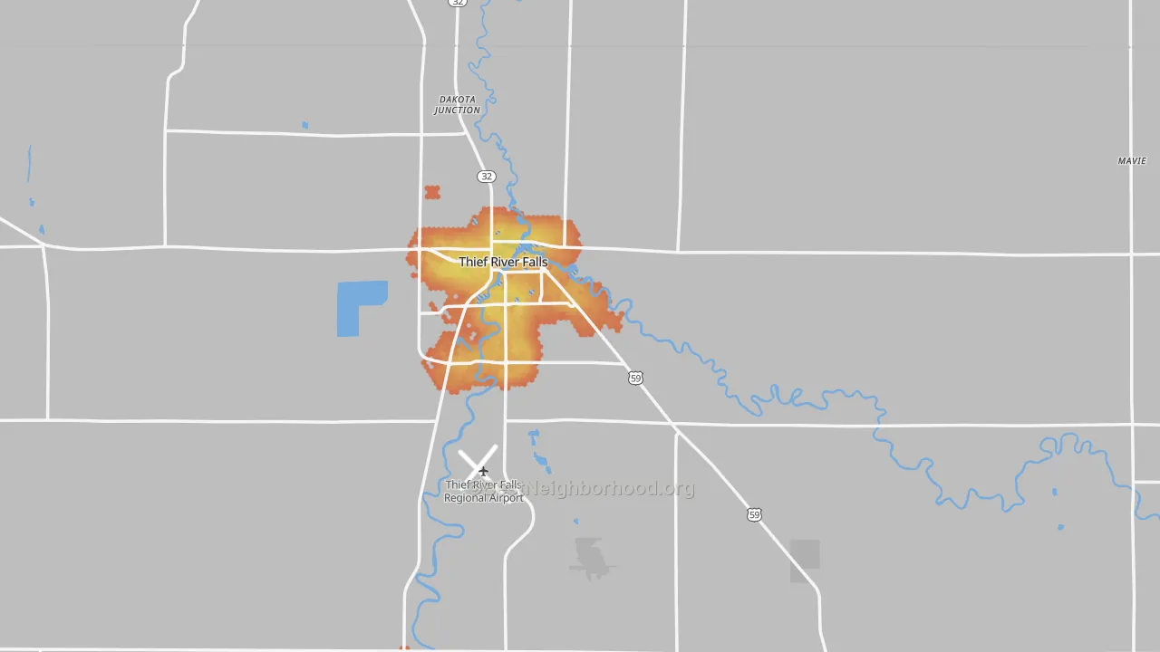 Bike Grade map of Pennington County, MN
