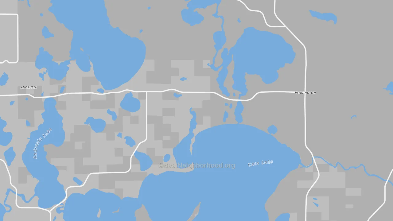 Bike Grade map of Pennington, MN