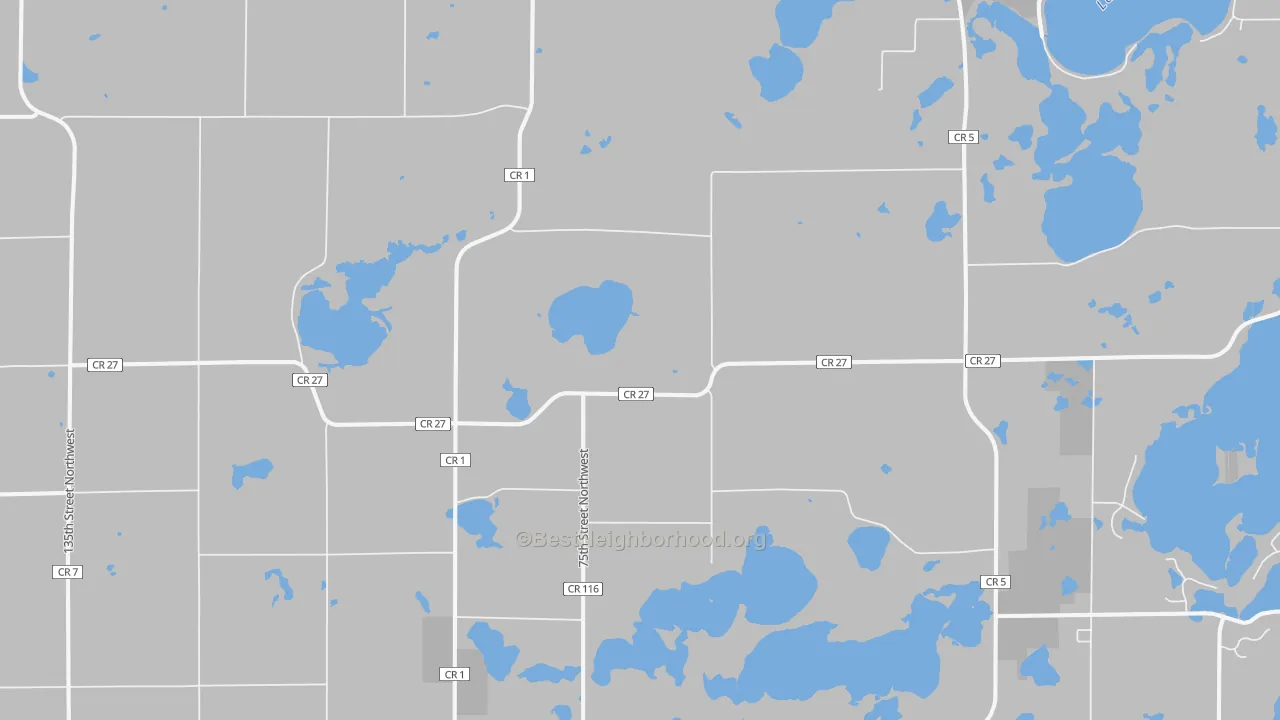 Bike Grade map of Pennock, MN