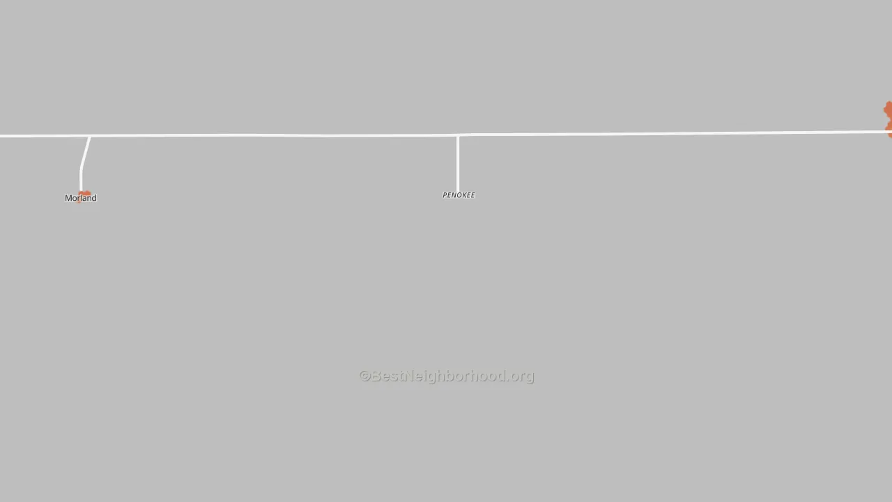 Bike Grade map of Penokee, KS