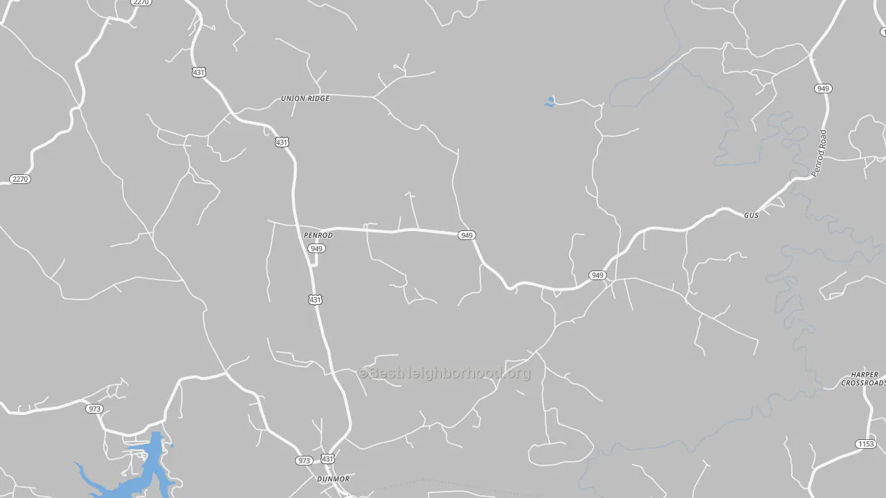 Bike Grade map of Penrod, KY