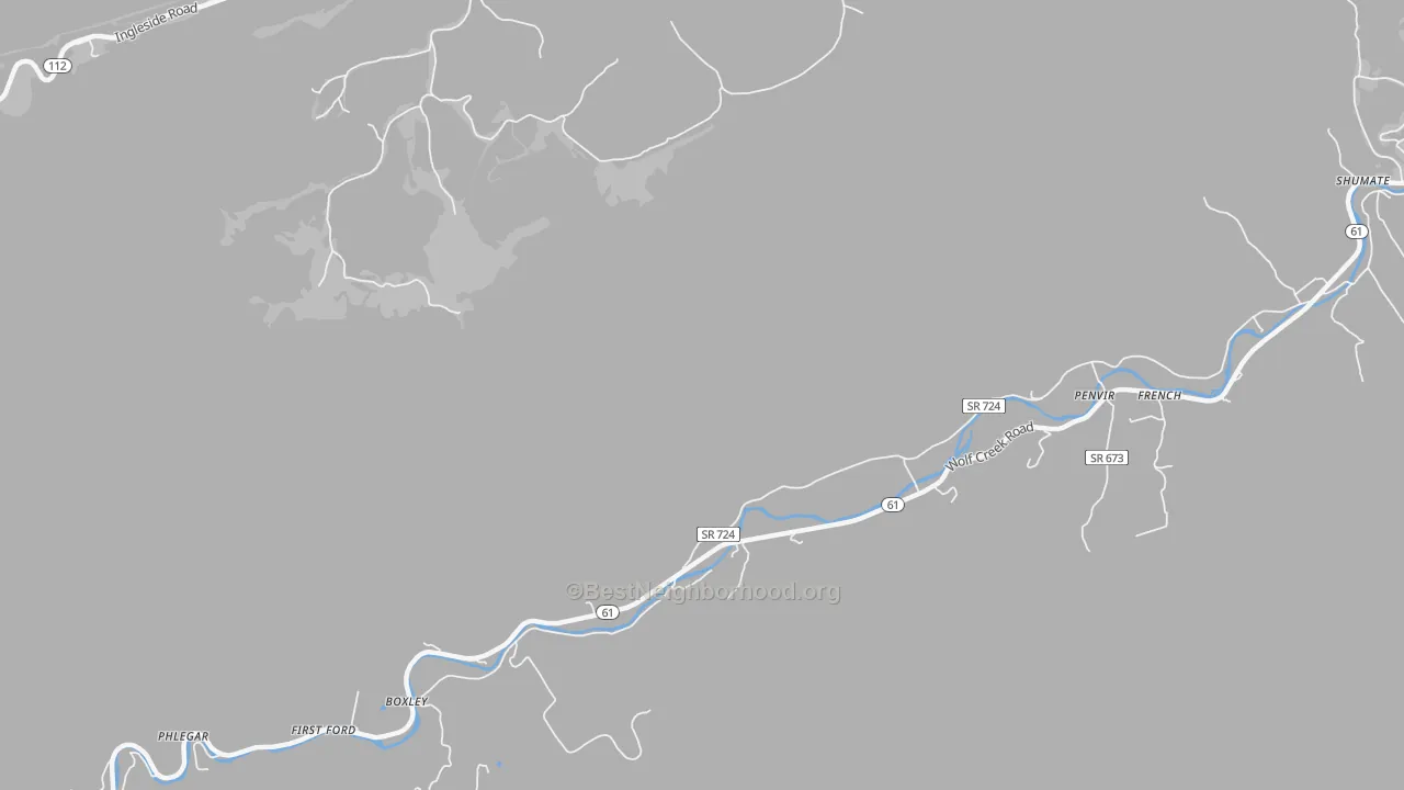Bike Grade map of Penvir, VA