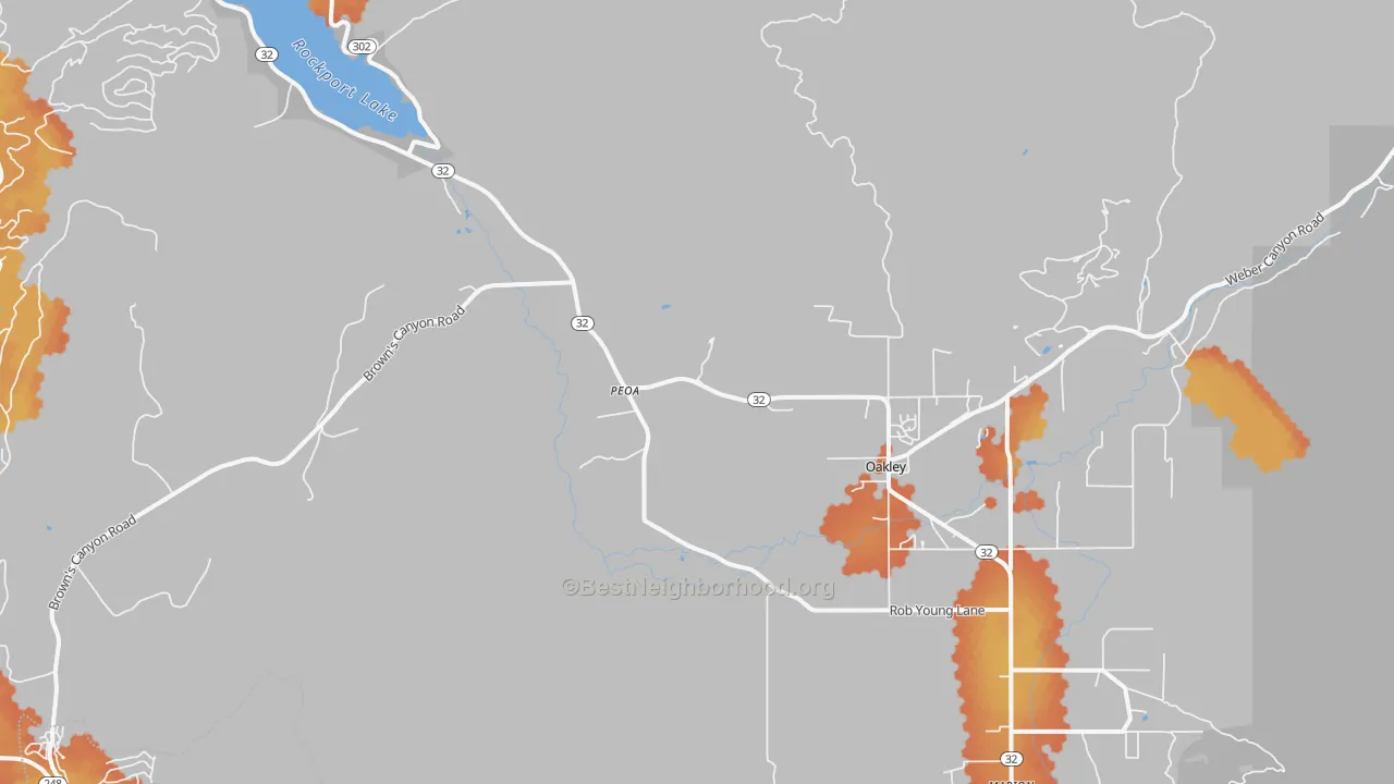 Bike Grade map of Peoa, UT