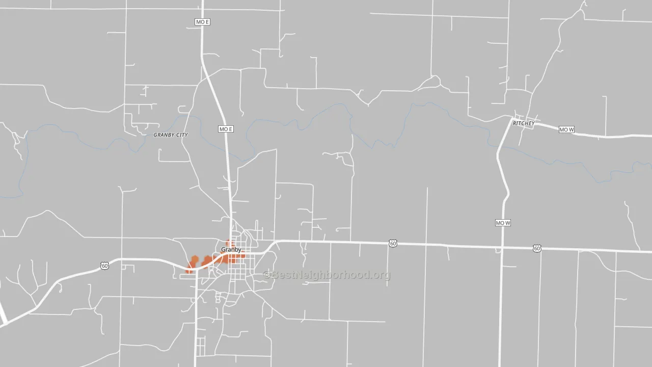 Bike Grade map of Pepsin, MO