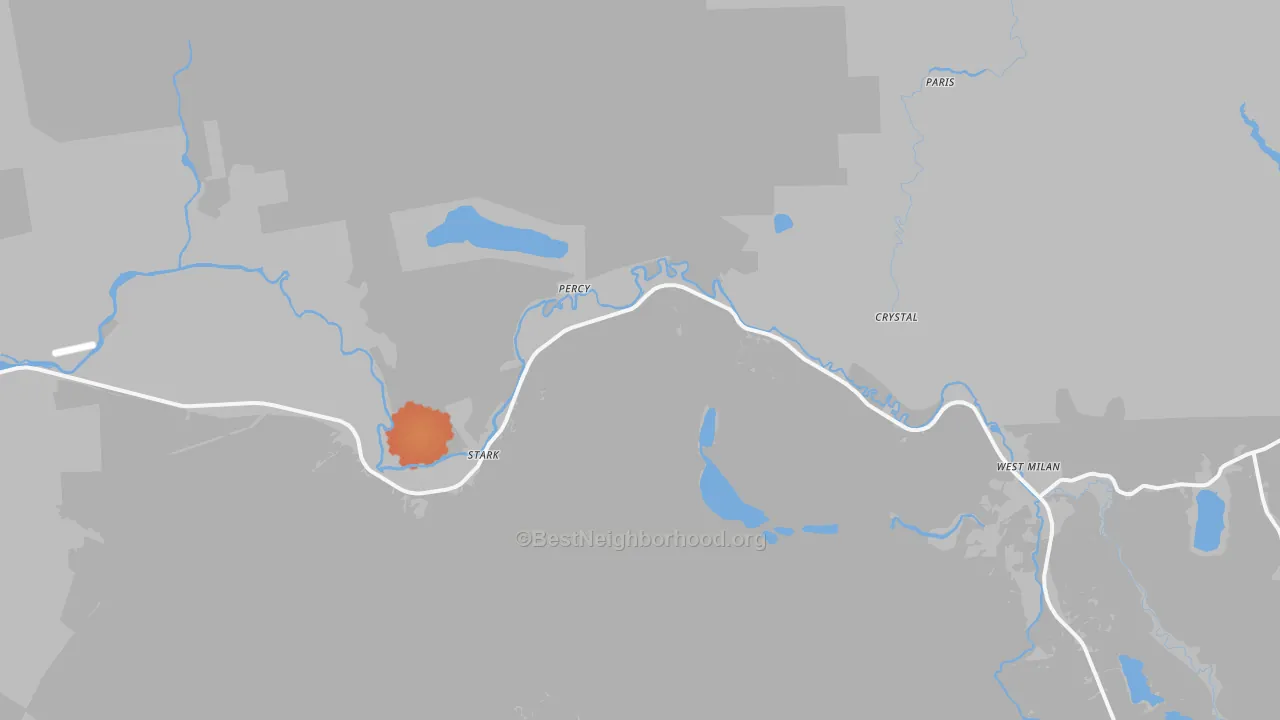 Bike Grade map of Percy, NH