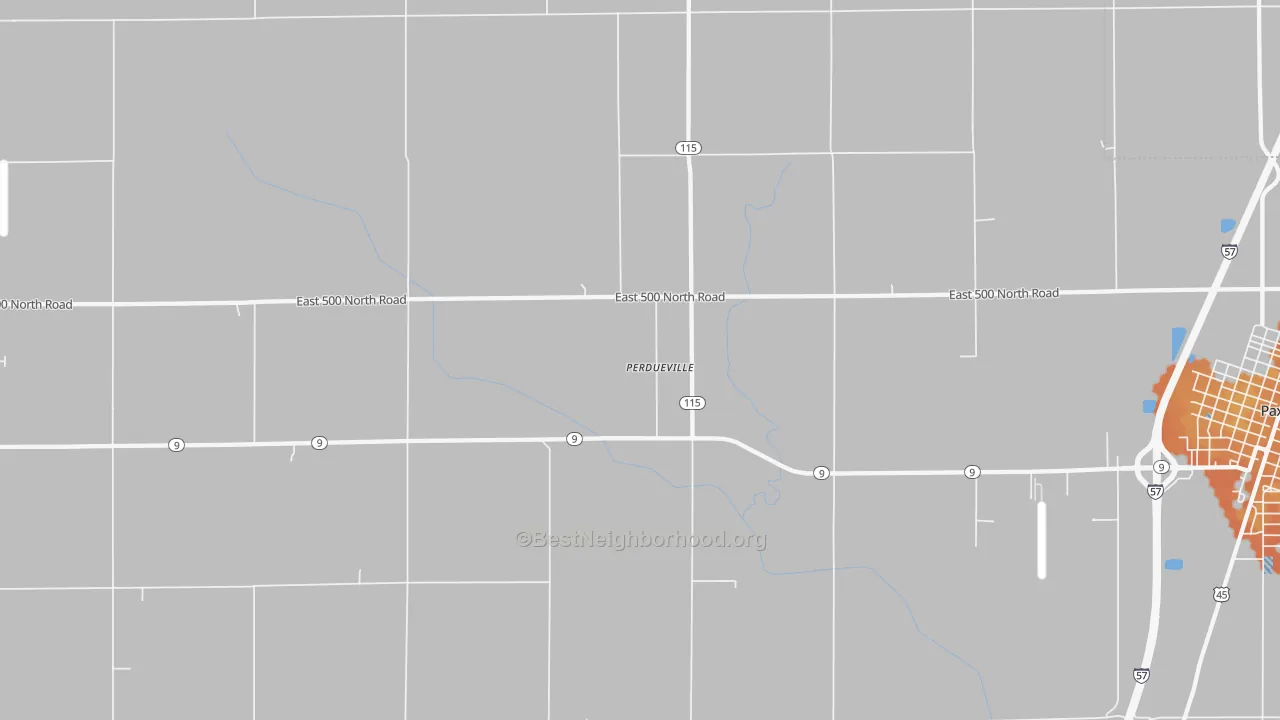 Bike Grade map of Perdueville, IL