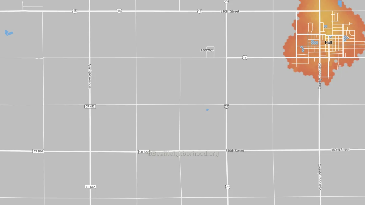 Bike Grade map of Perkins, IA