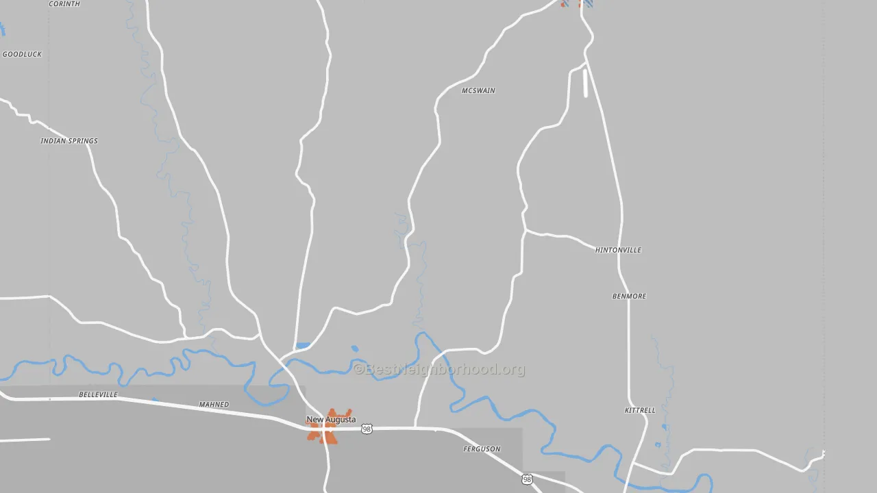 Bike Grade map of Perry County, MS