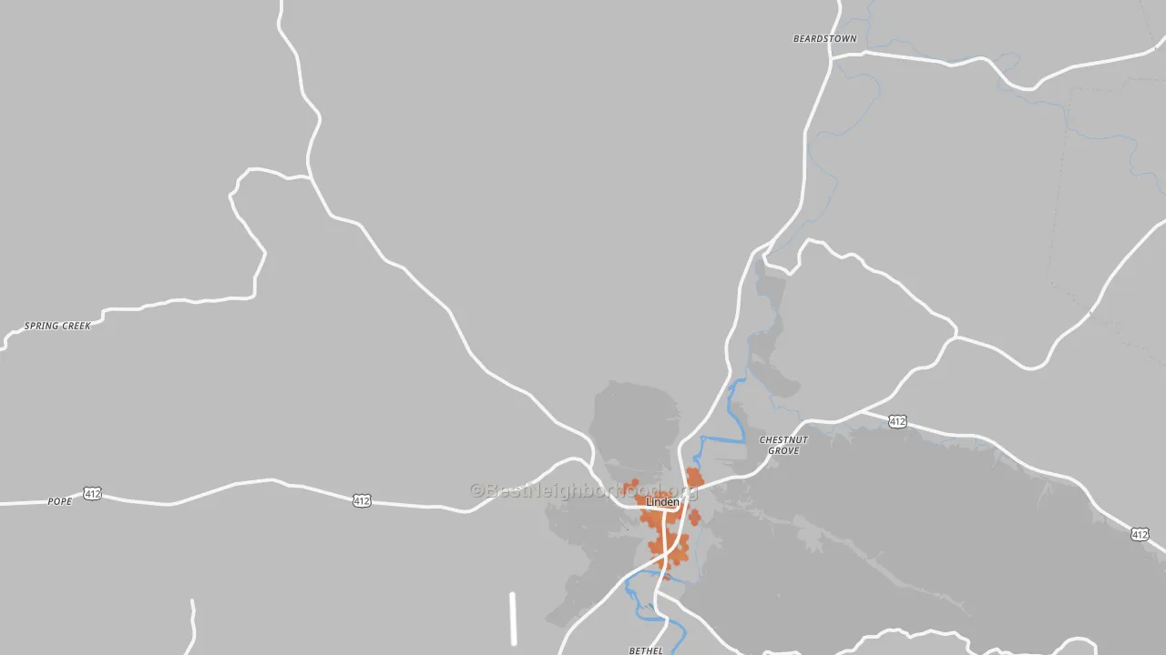 Bike Grade map of Perry County, TN