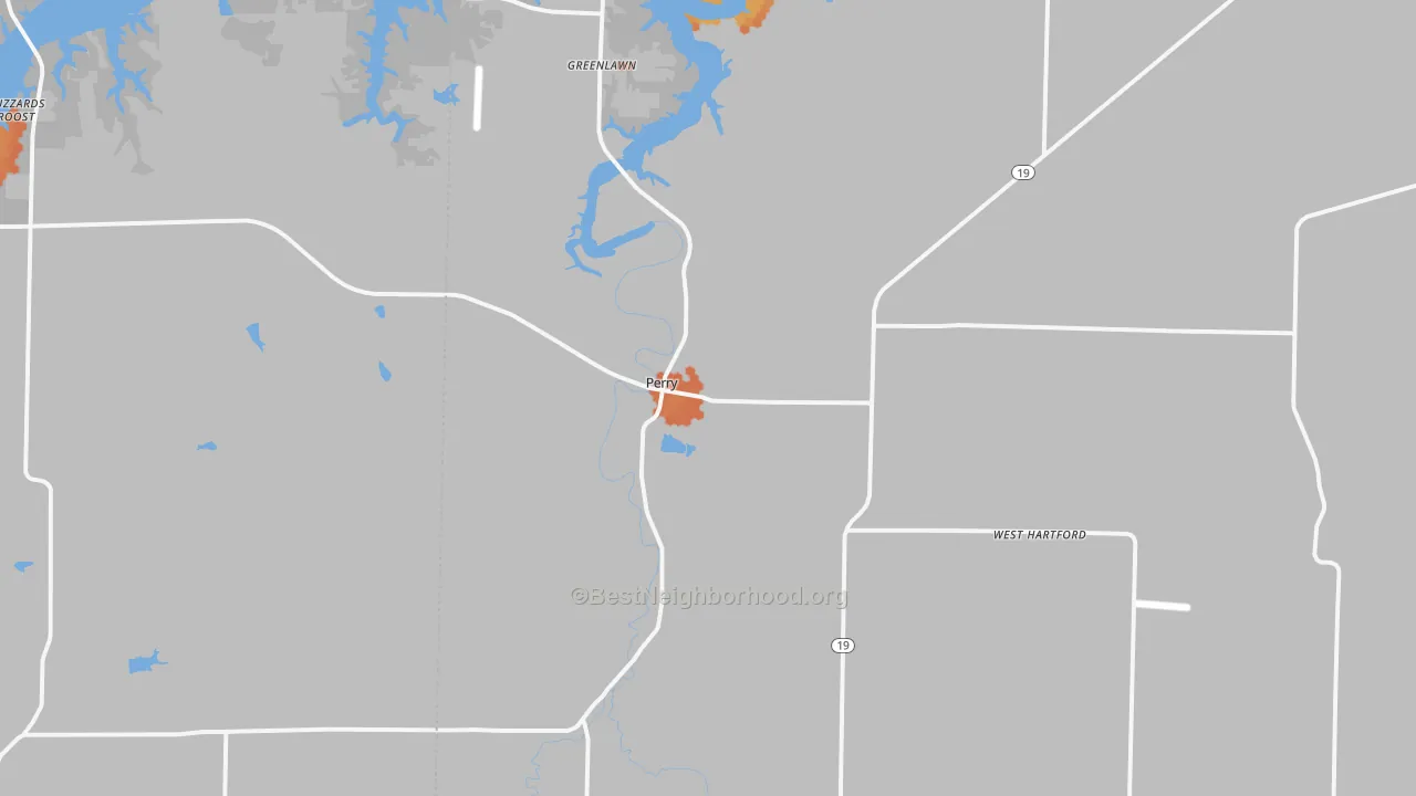 Bike Grade map of Perry, MO