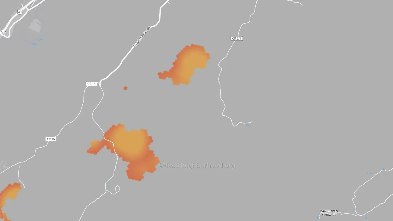 Bike Grade map of Perry, WV