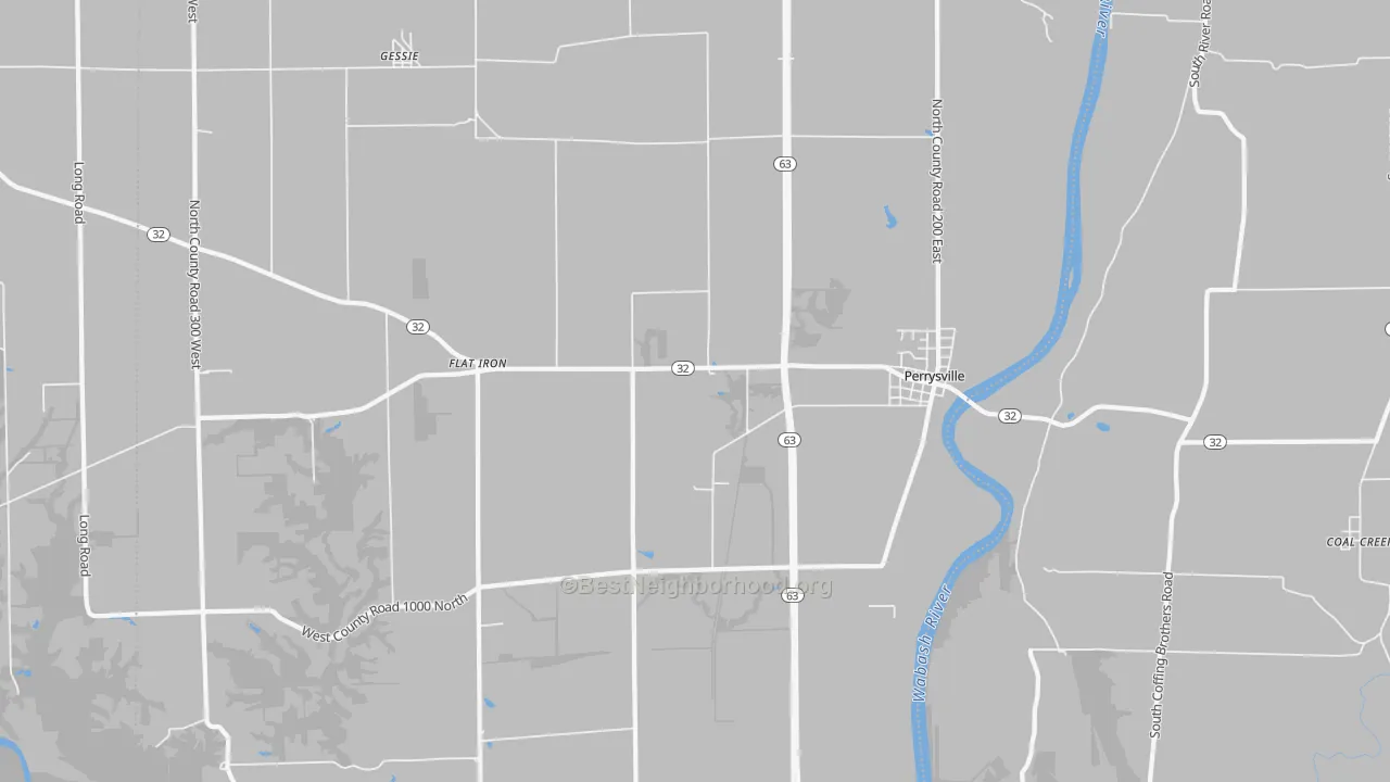 Bike Grade map of Perrysville, IN
