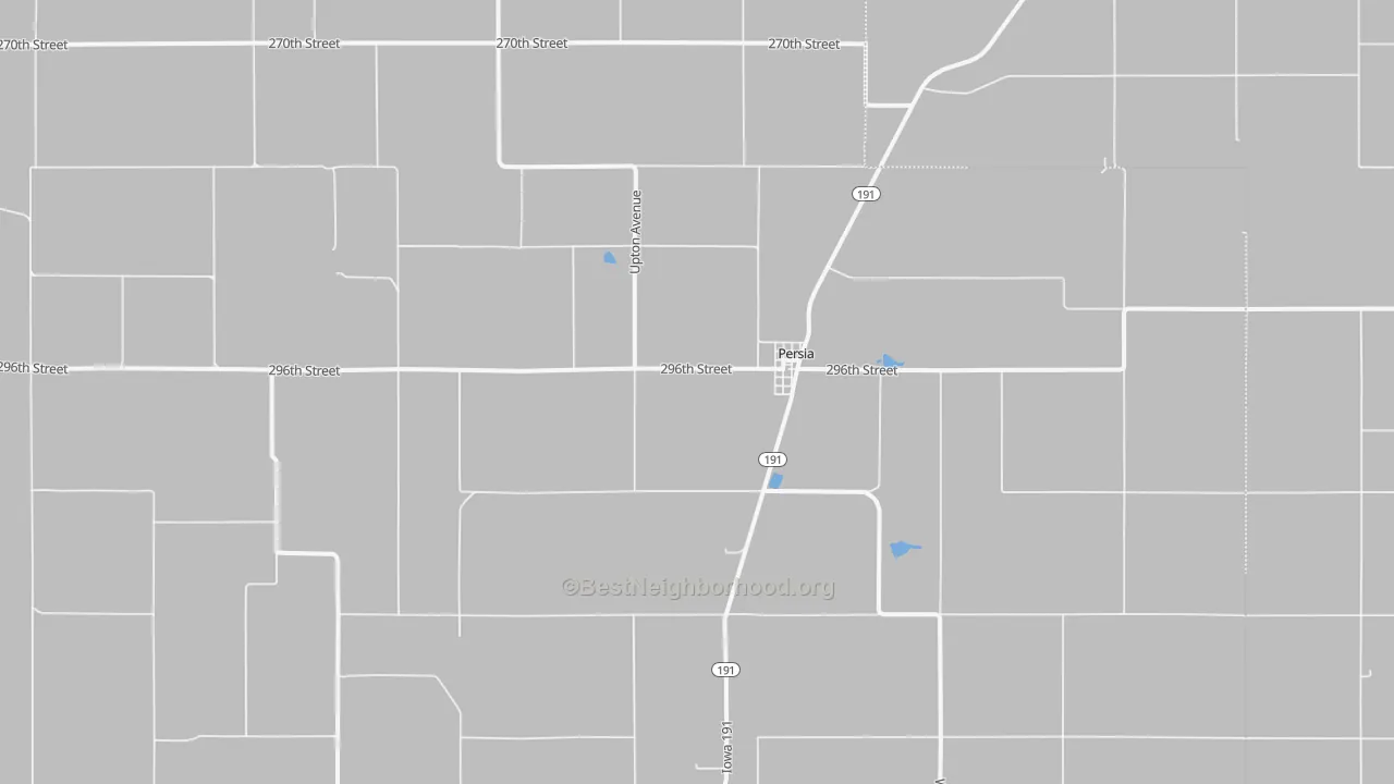 Bike Grade map of Persia, IA