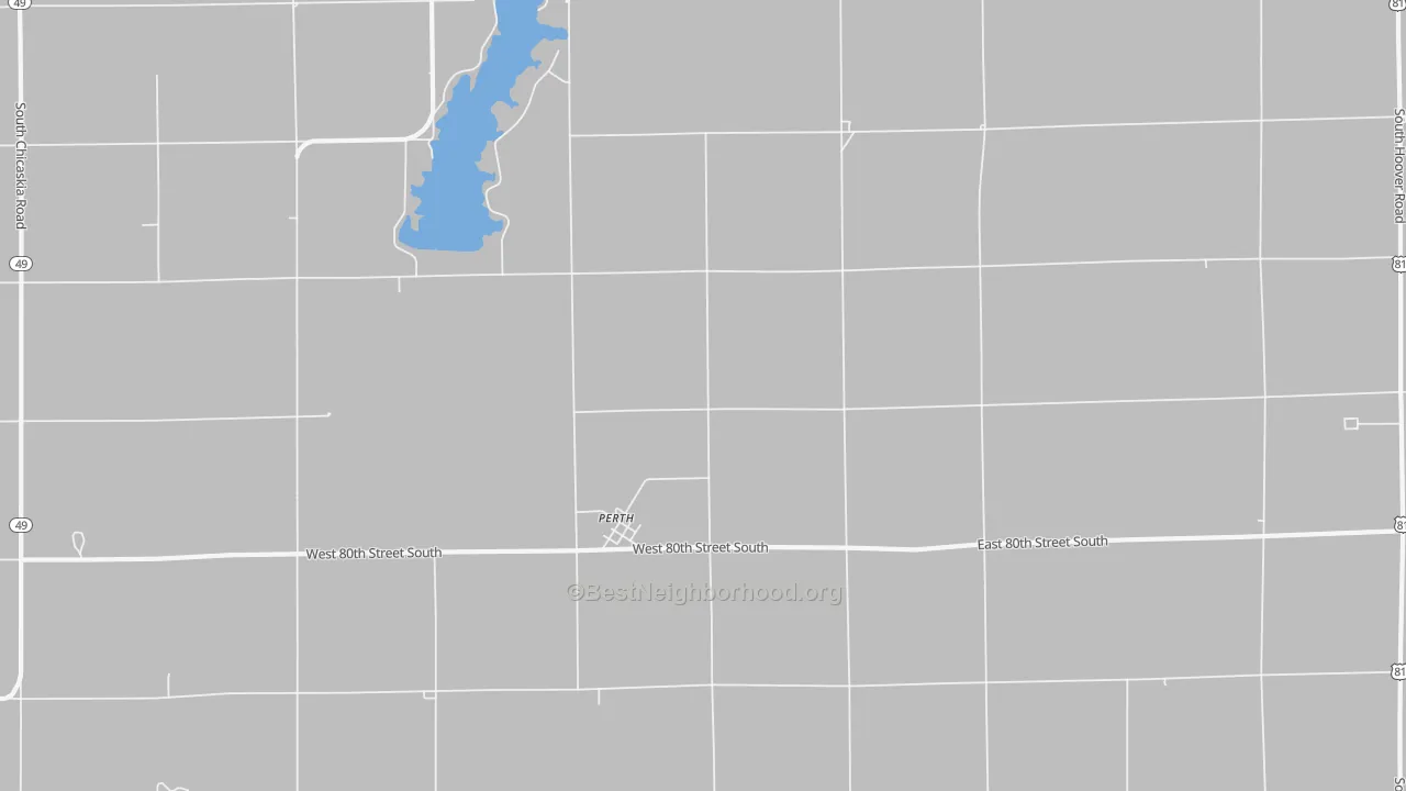 Bike Grade map of Perth, KS