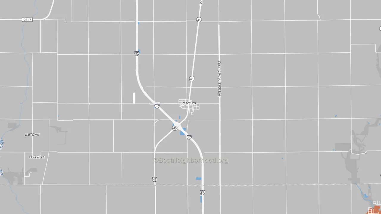 Bike Grade map of Pesotum, IL