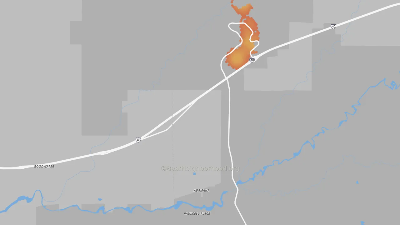 Bike Grade map of Petrified Forest Natl Pk, AZ