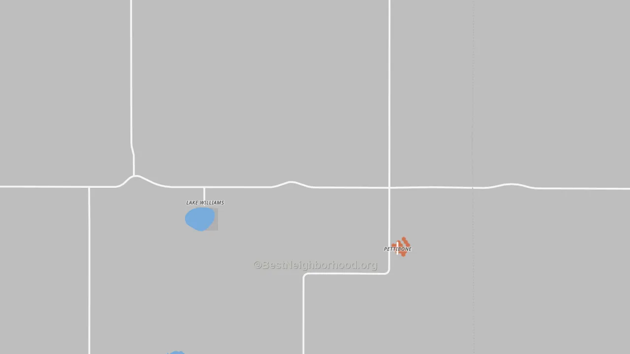 Bike Grade map of Pettibone, ND