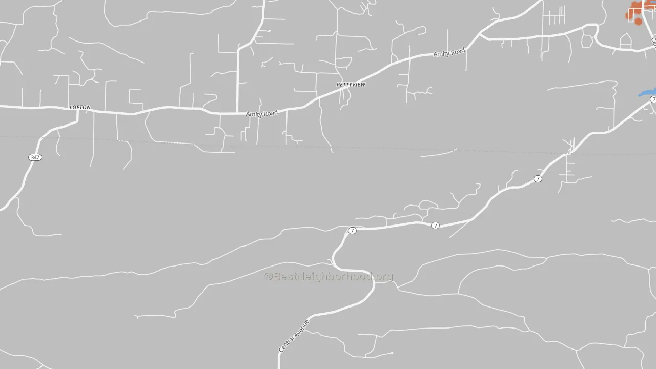 Bike Grade map of Pettyview, AR
