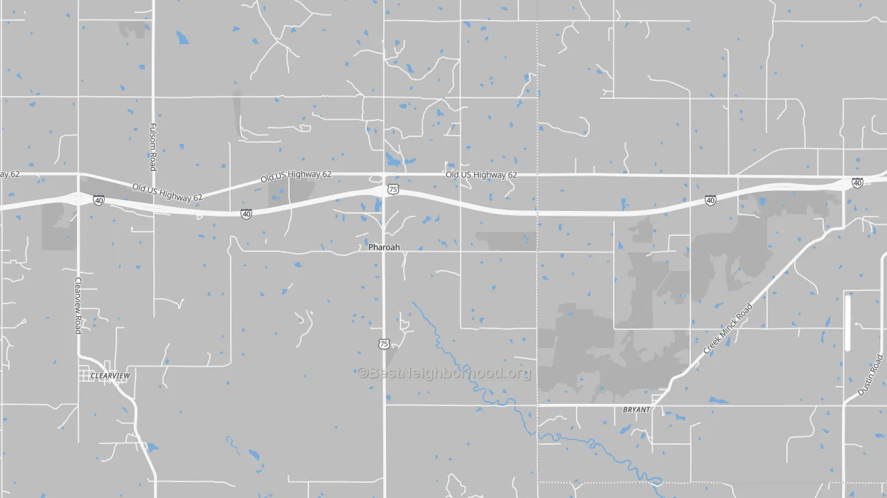 Bike Grade map of Pharoah, OK