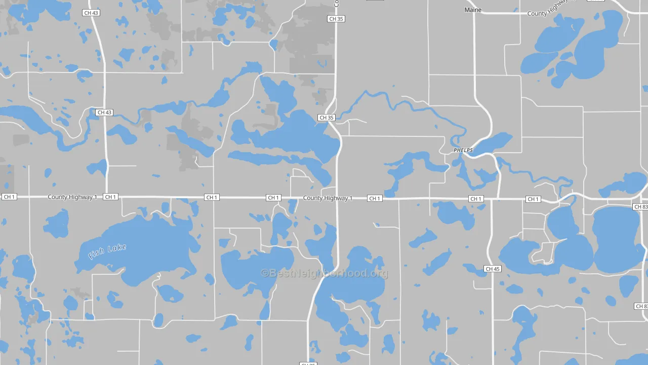 Bike Grade map of Phelps, MN