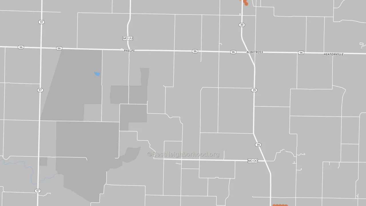 Bike Grade map of Phelps, MO
