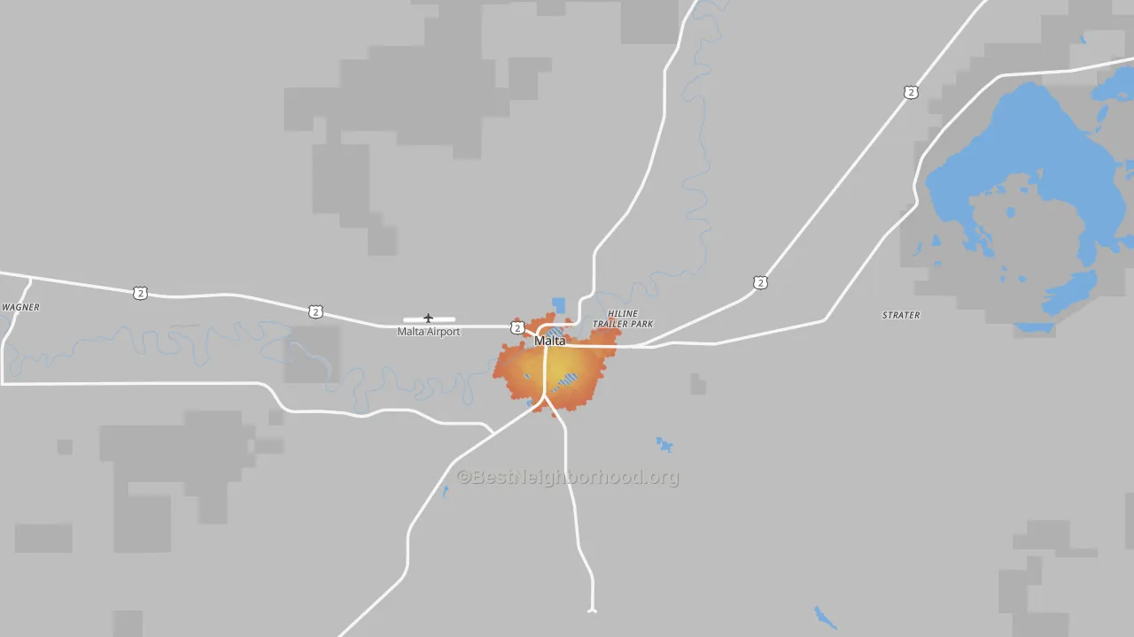 Bike Grade map of Phillips County, MT