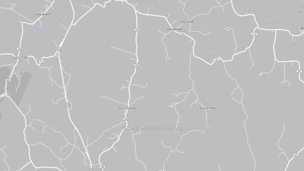 Bike Grade map of Phillipsburg, KY
