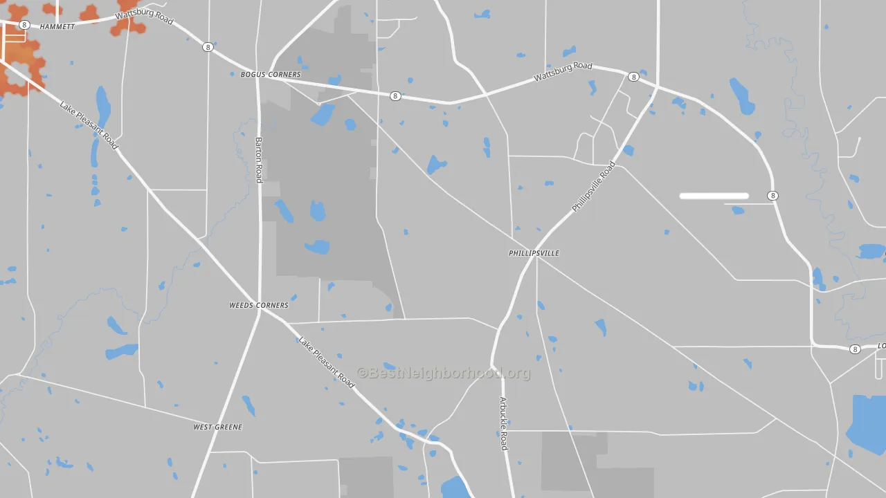 Bike Grade map of Phillipsville, PA