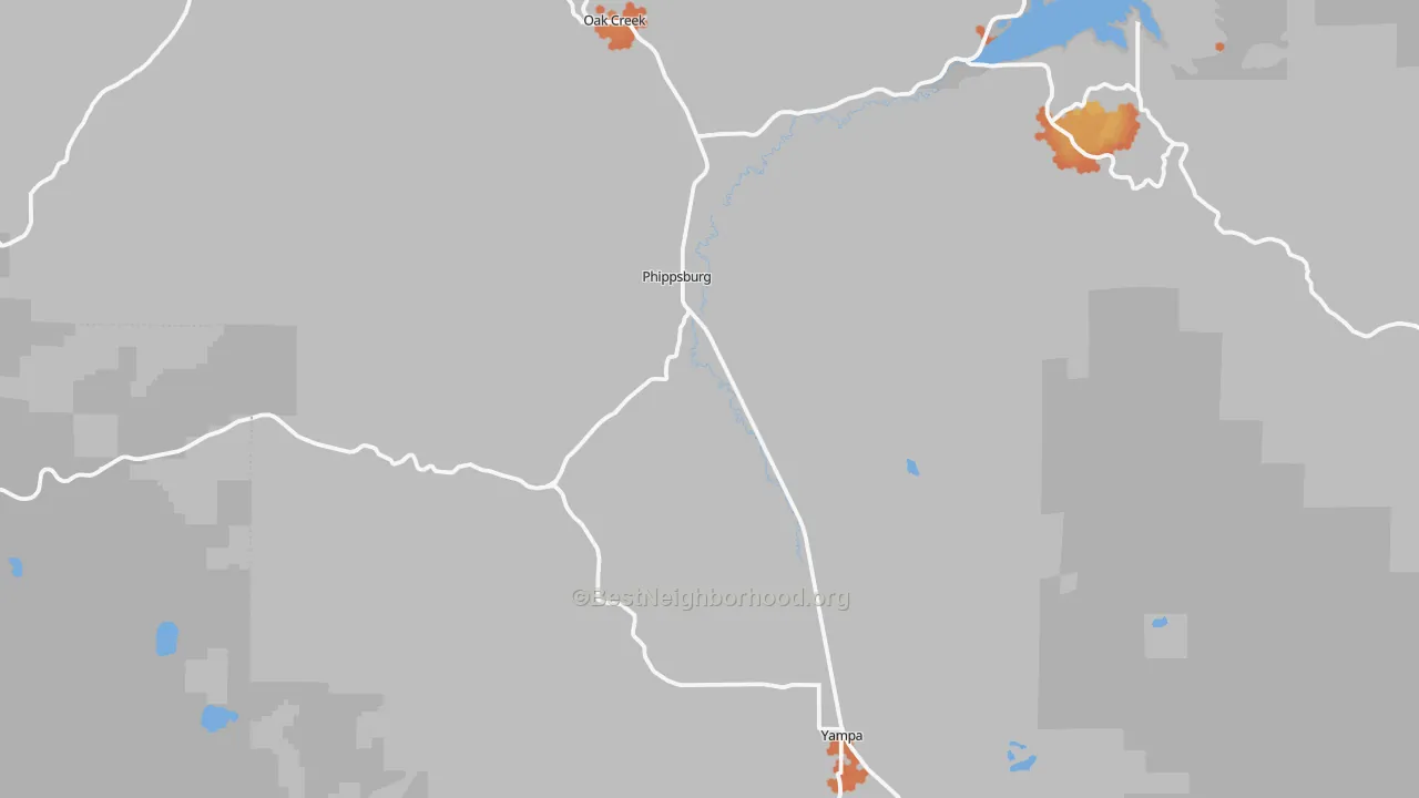 Bike Grade map of Phippsburg, CO