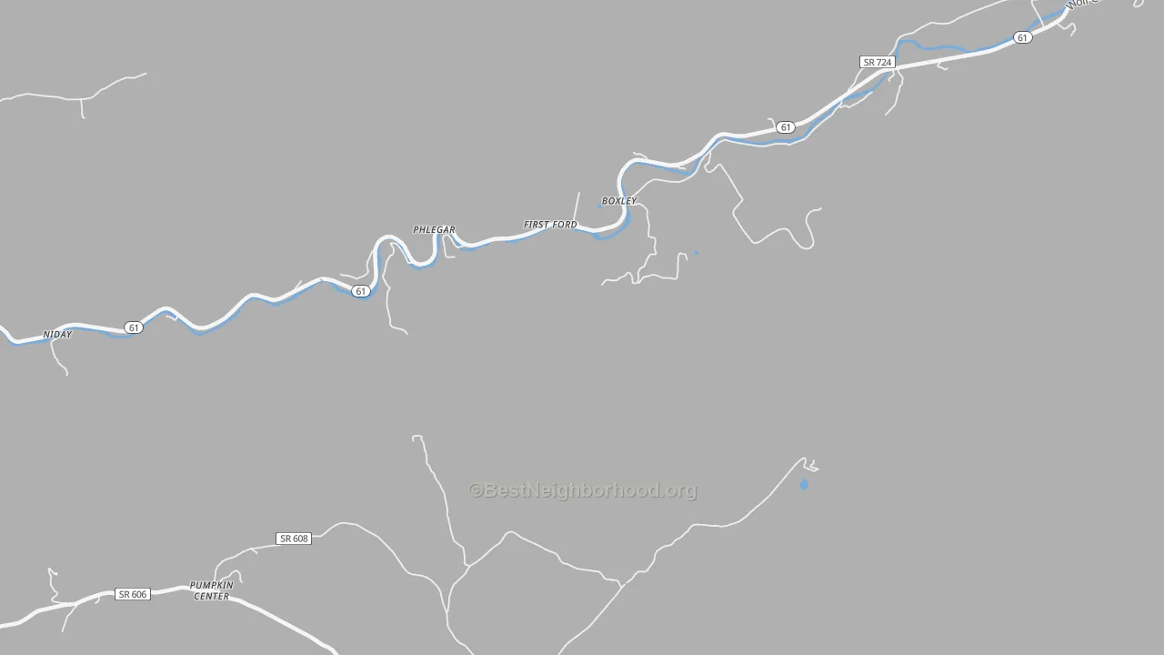 Bike Grade map of Phlegar, VA