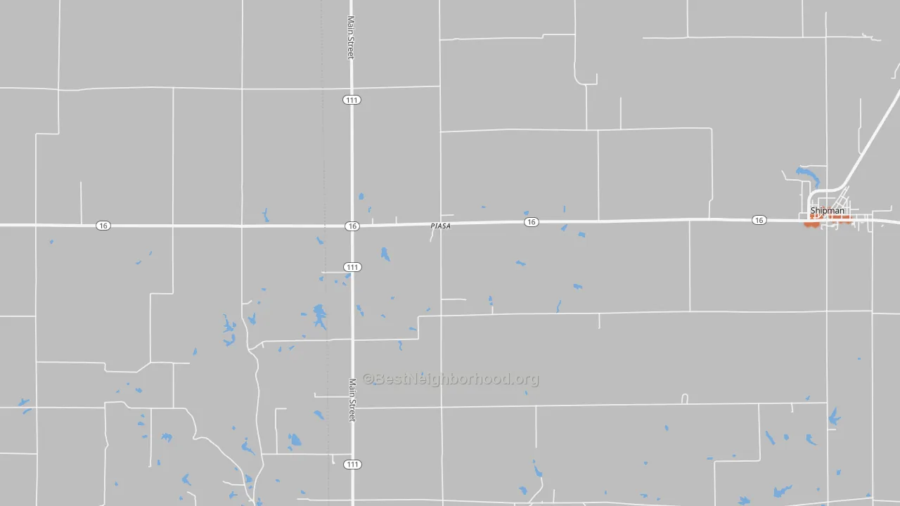 Bike Grade map of Piasa, IL