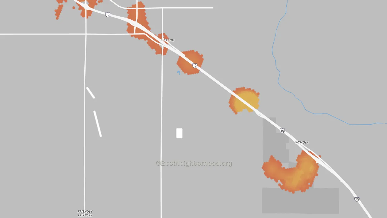 Bike Grade map of Picacho, AZ