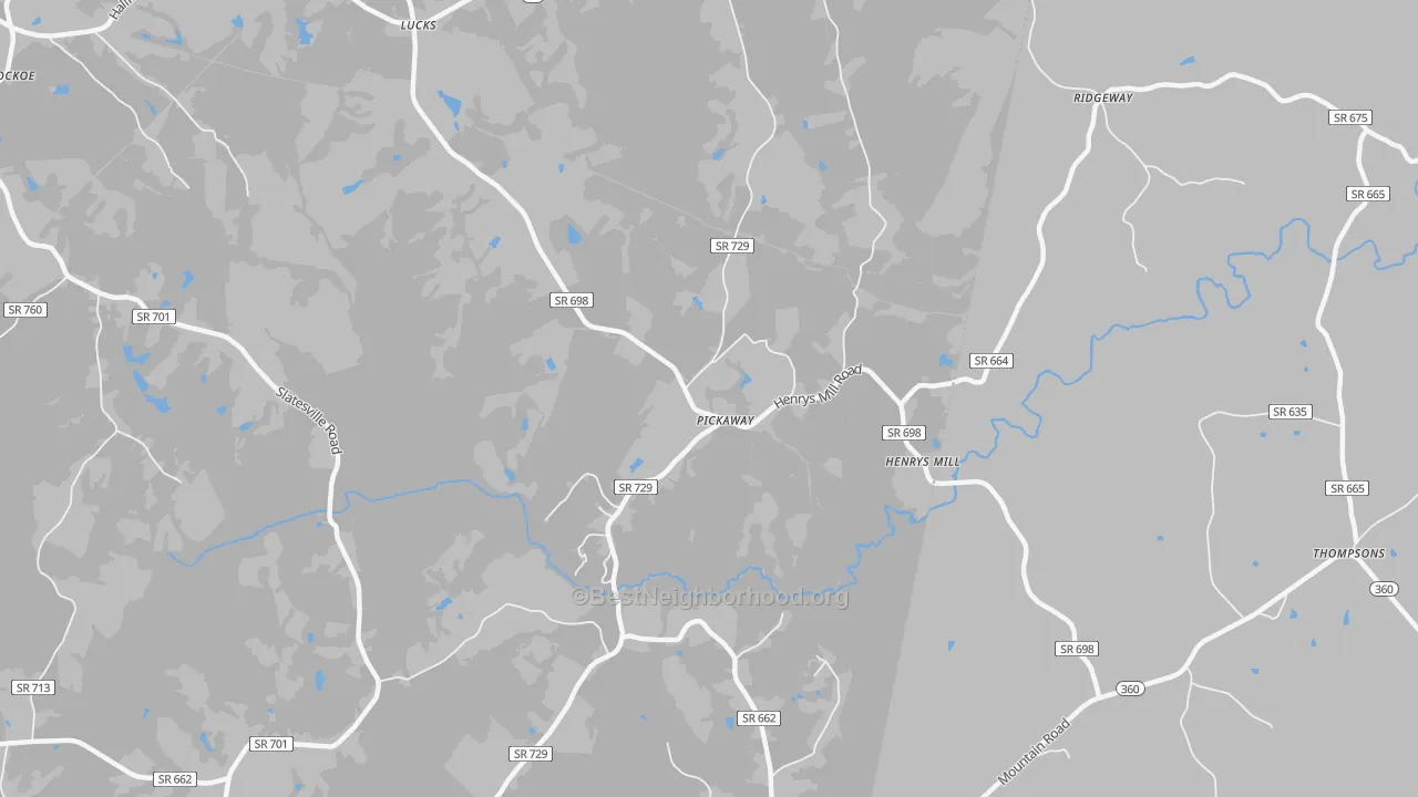 Bike Grade map of Pickaway, VA