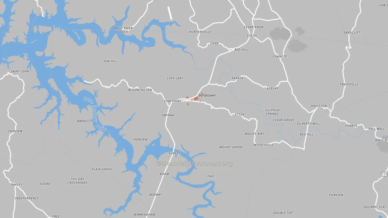 Bike Grade map of Pickett County, TN