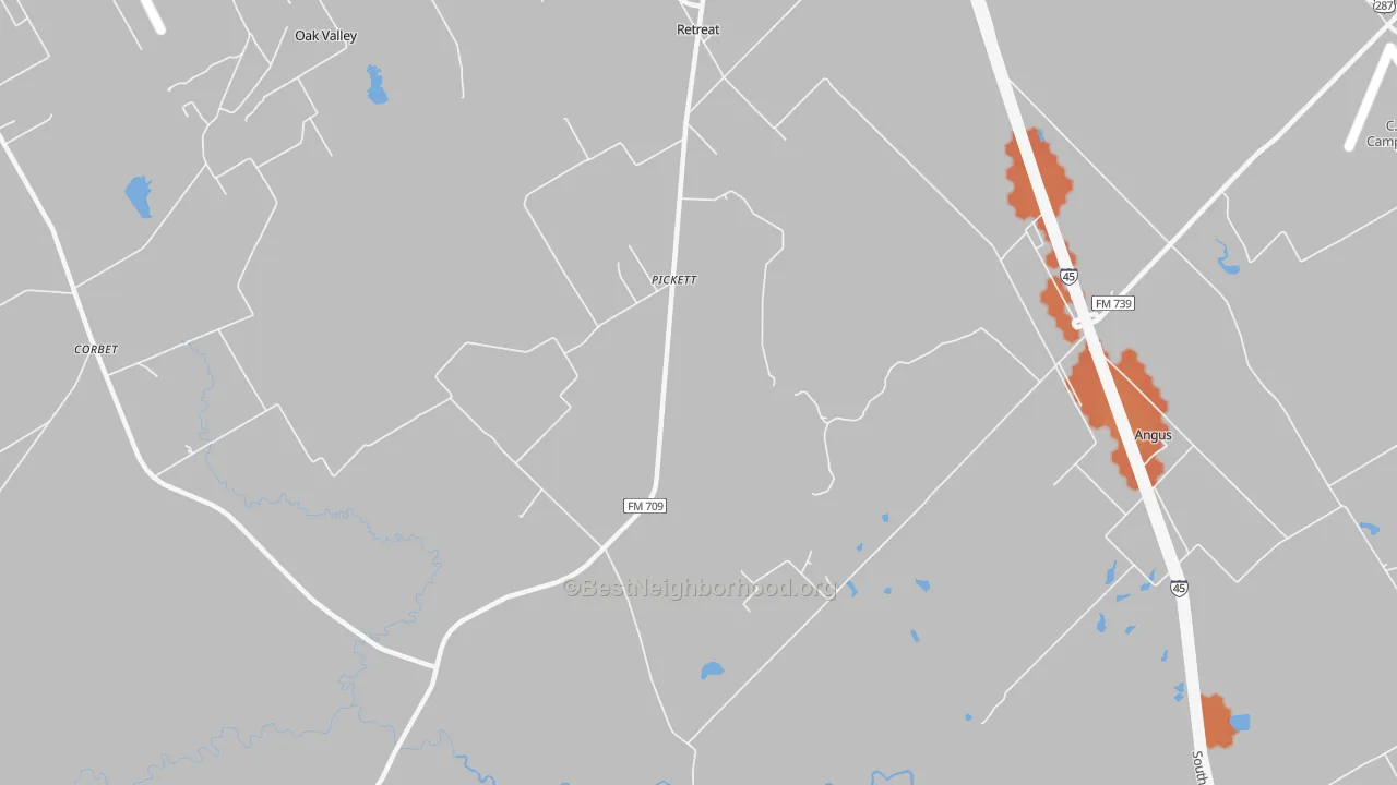 Bike Grade map of Pickett, TX