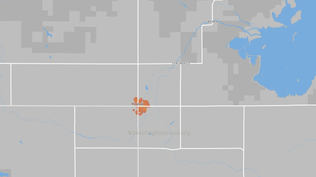 Bike Grade map of Pickford, MI