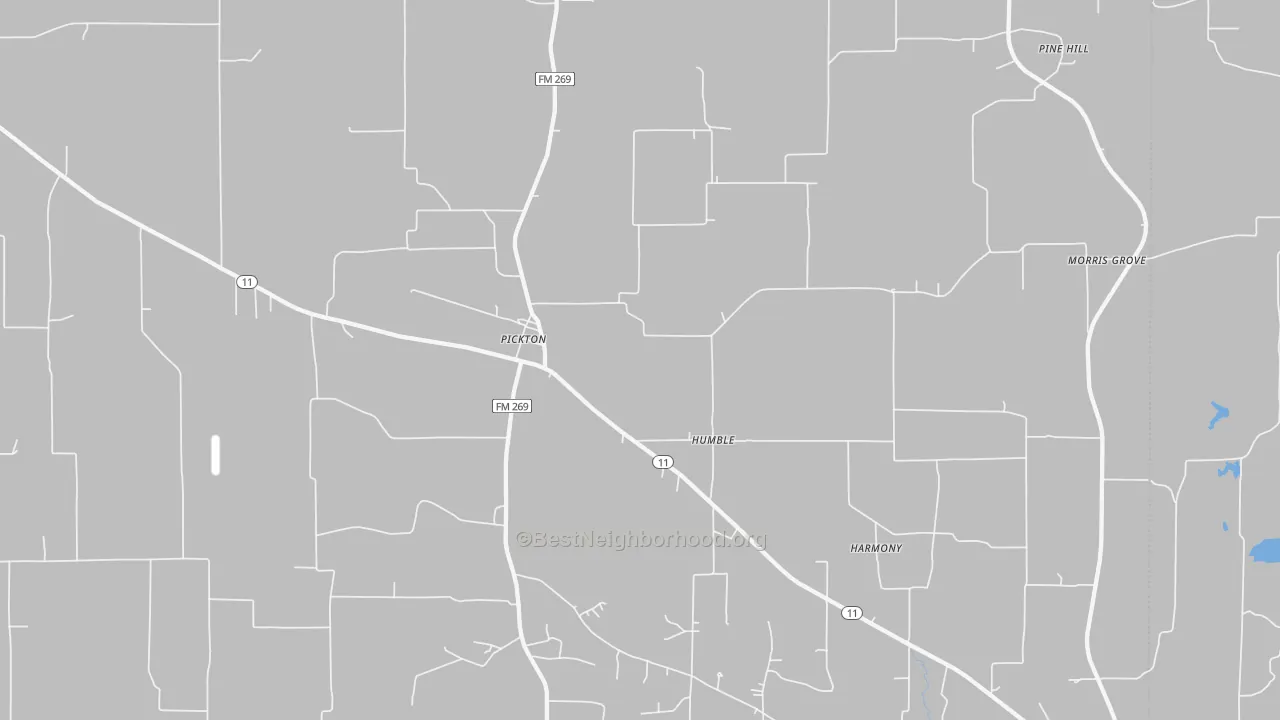 Bike Grade map of Pickton, TX