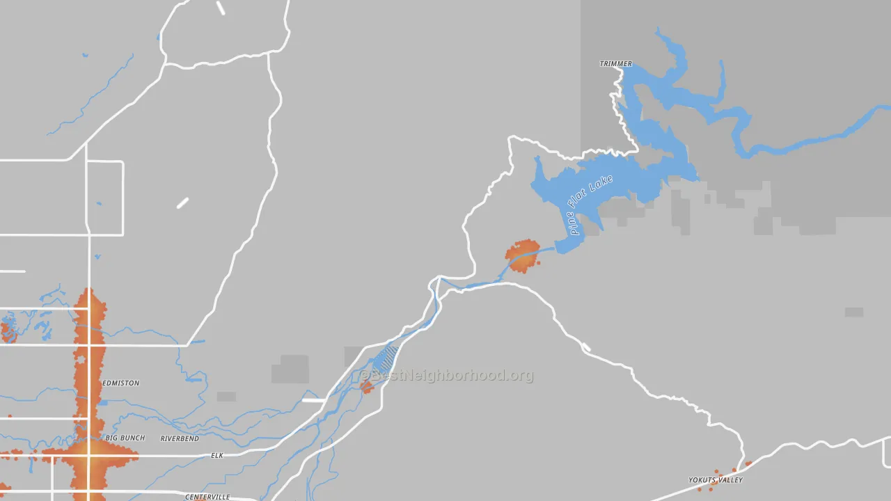 Bike Grade map of Piedra, CA