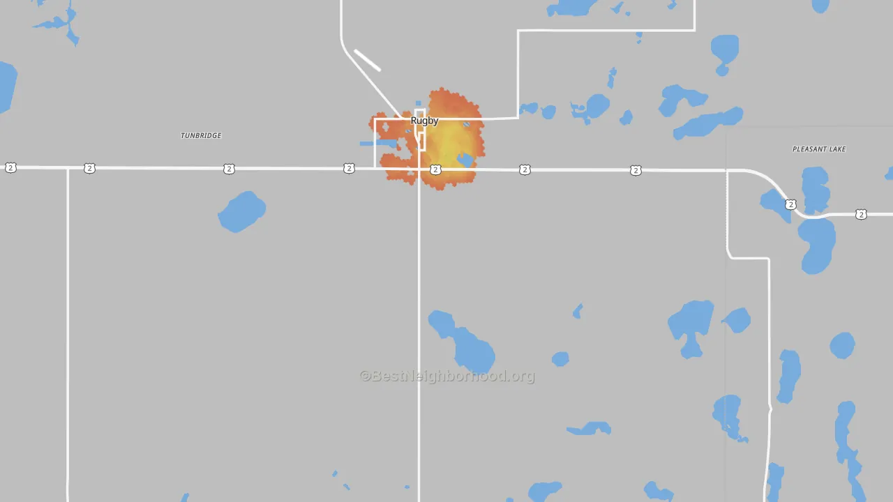 Bike Grade map of Pierce County, ND
