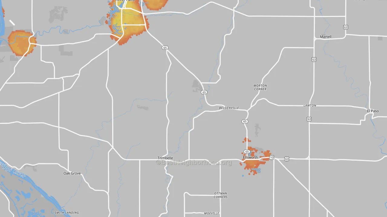 Bike Grade map of Pierce County, WI