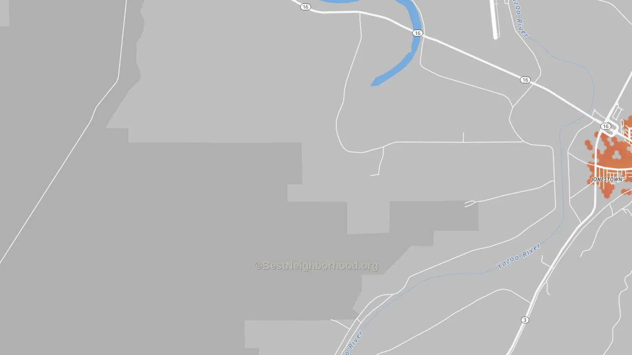 Bike Grade map of Pierce Crossroad, MS