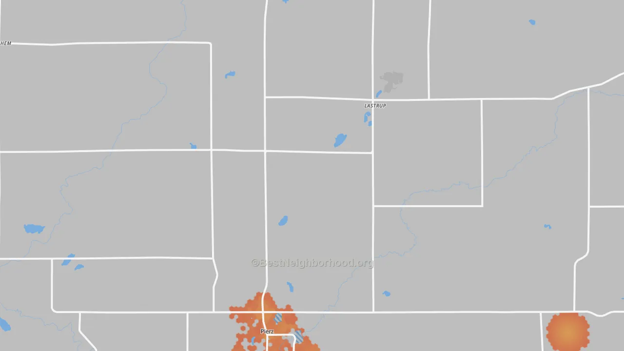 Bike Grade map of Pierz, MN