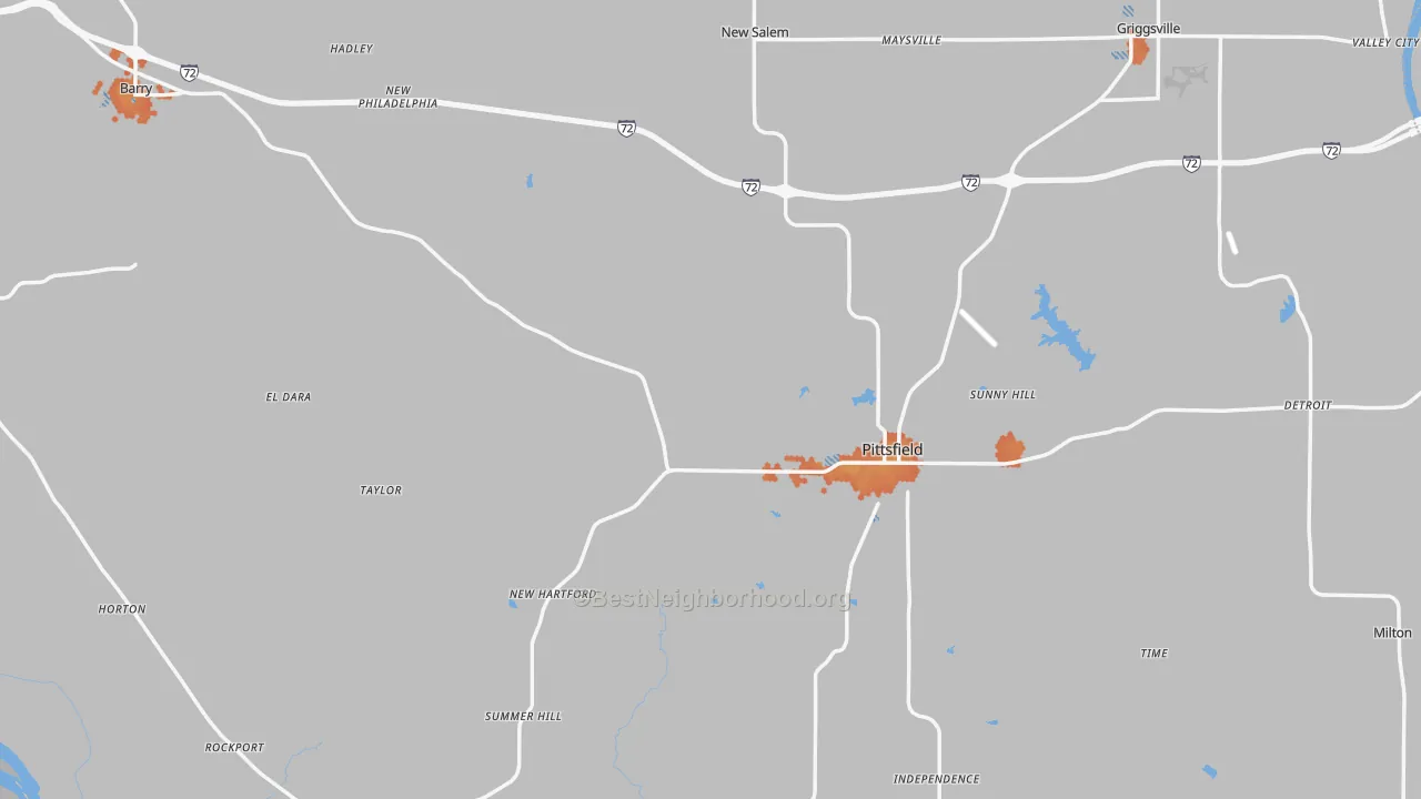 Bike Grade map of Pike County, IL