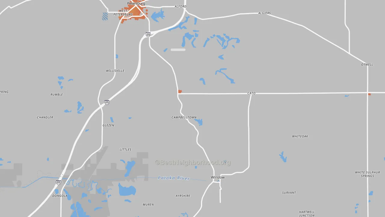 Bike Grade map of Pike County, IN
