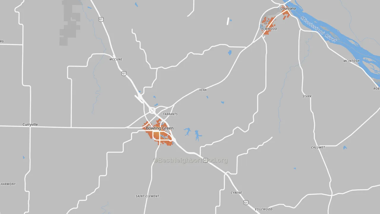 Bike Grade map of Pike County, MO