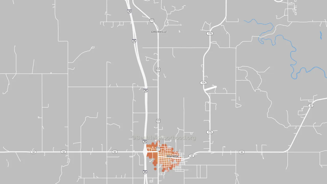 Bike Grade map of Pike, OK