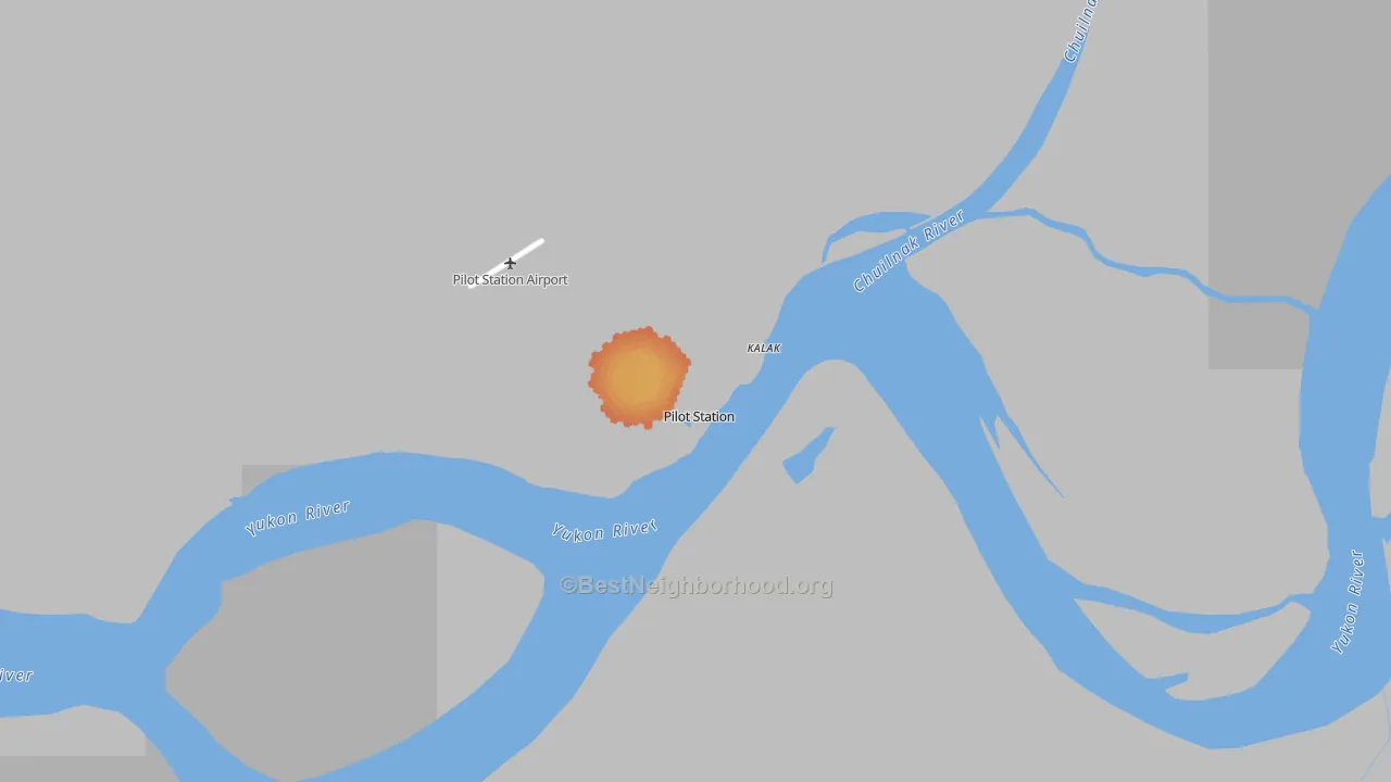 Bike Grade map of Pilot Station, AK