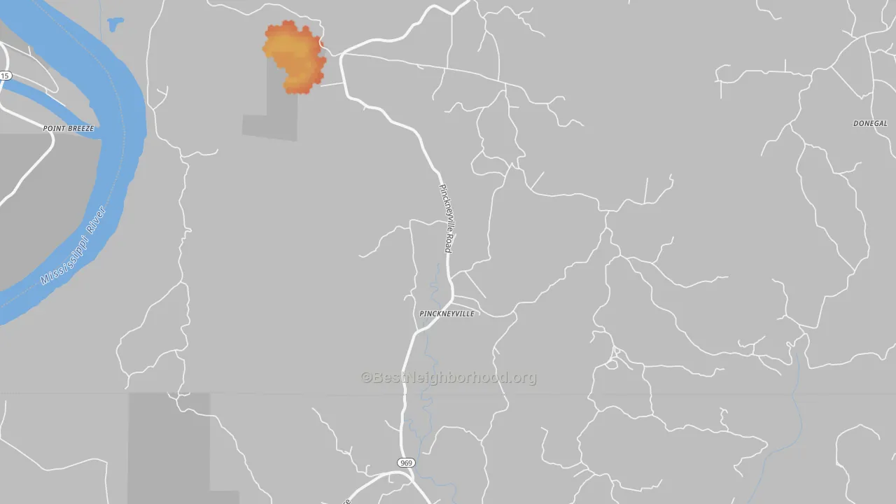 Bike Grade map of Pinckneyville, MS